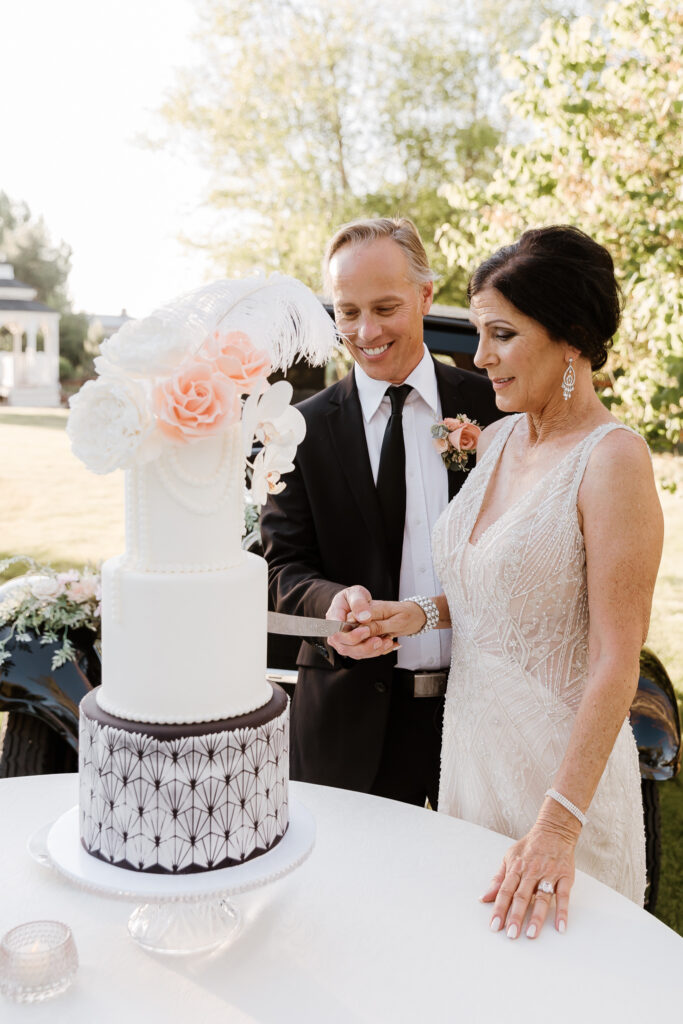 20s Themed Vow Renewal On Collins Pond