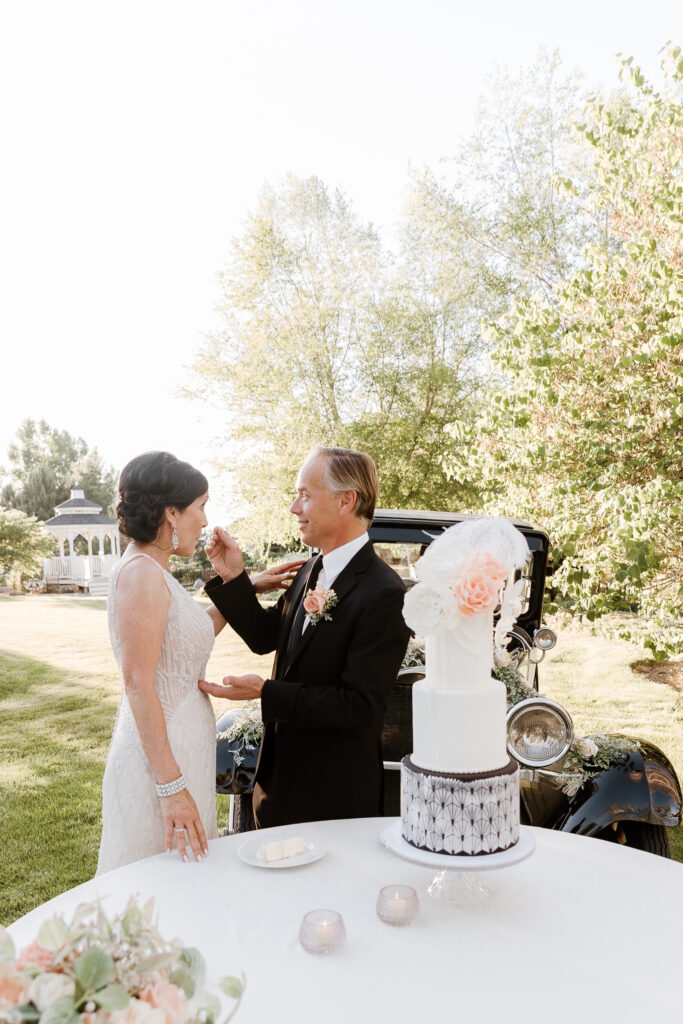 20s Themed Vow Renewal On Collins Pond