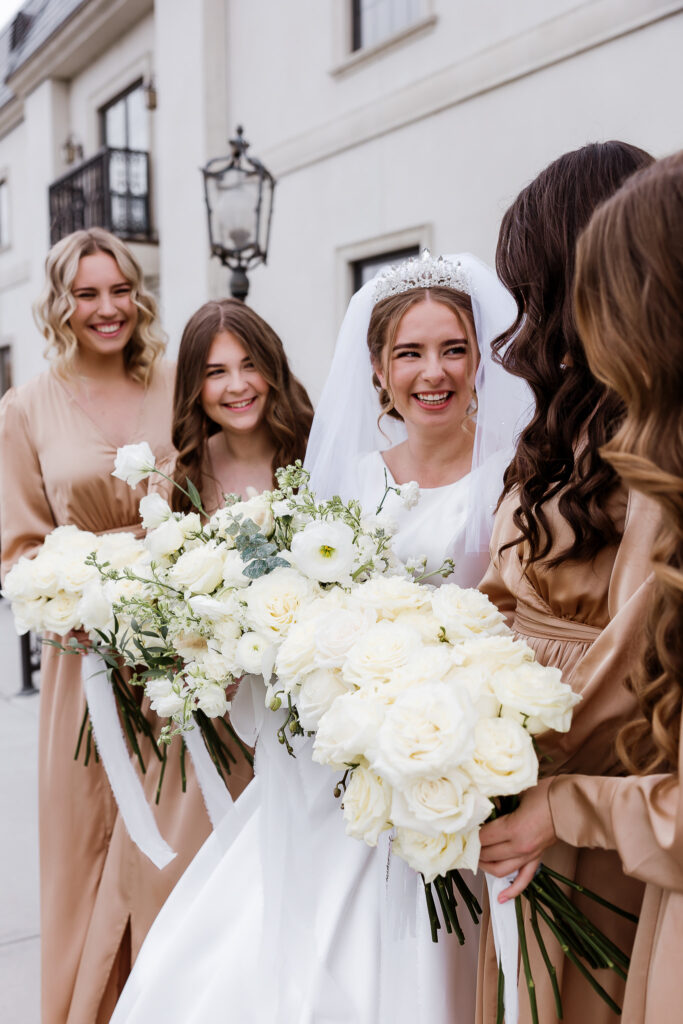 bridesmaids at Chateau des Fleurs Wedding