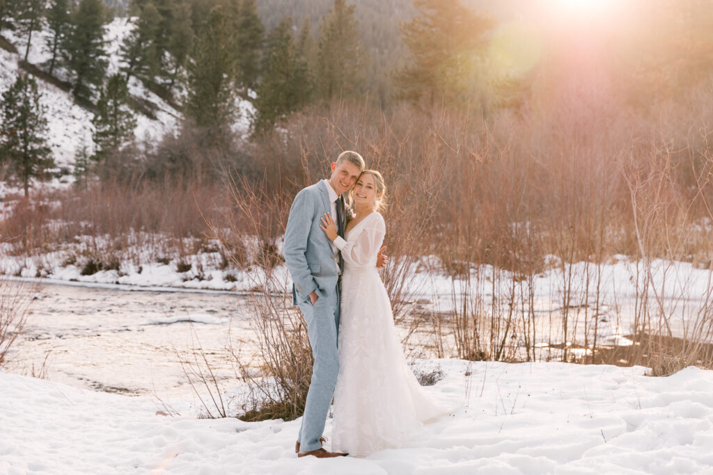 Beautiful Snowy Couples Session