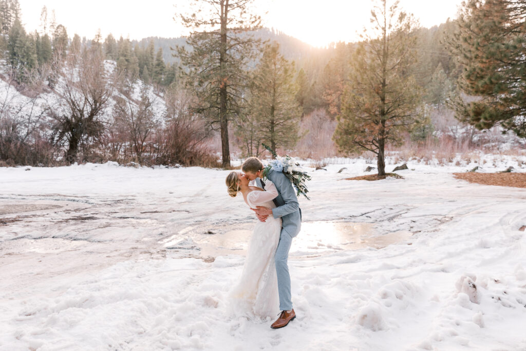 Beautiful Snowy Couples Session