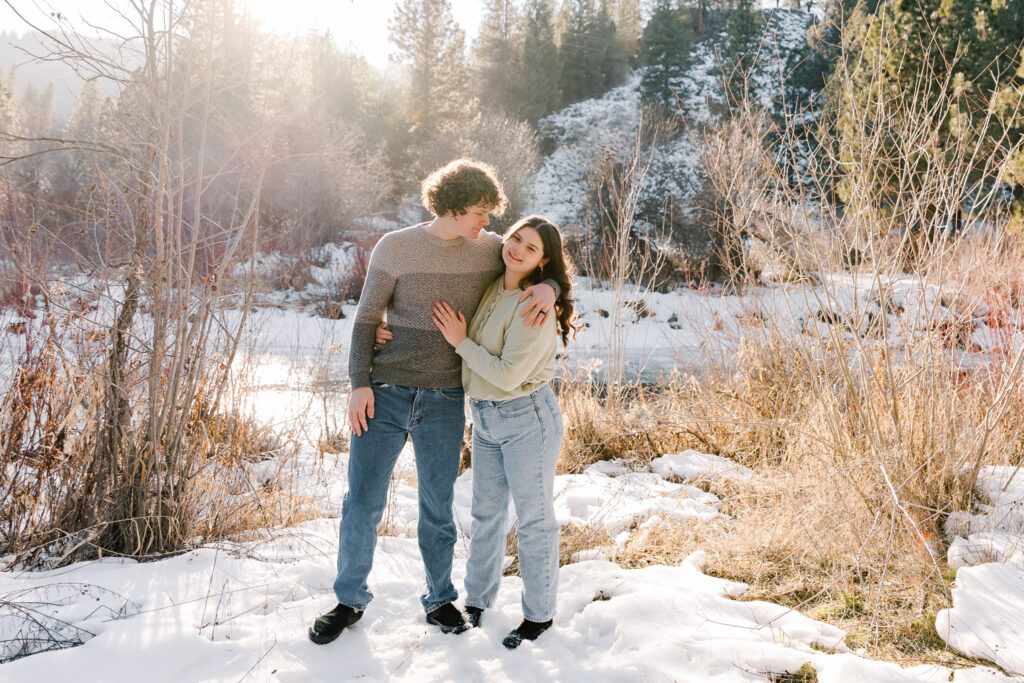 Snowy Winter Engagement Session