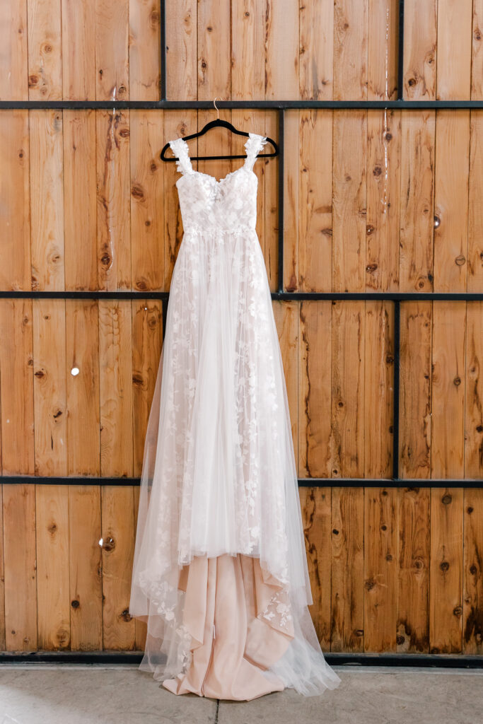 Dress hanging at Prairie's Edge