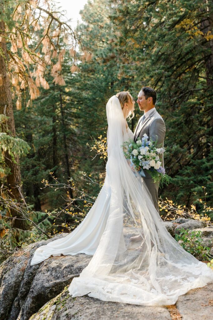 Idaho bridal session in the boise forest