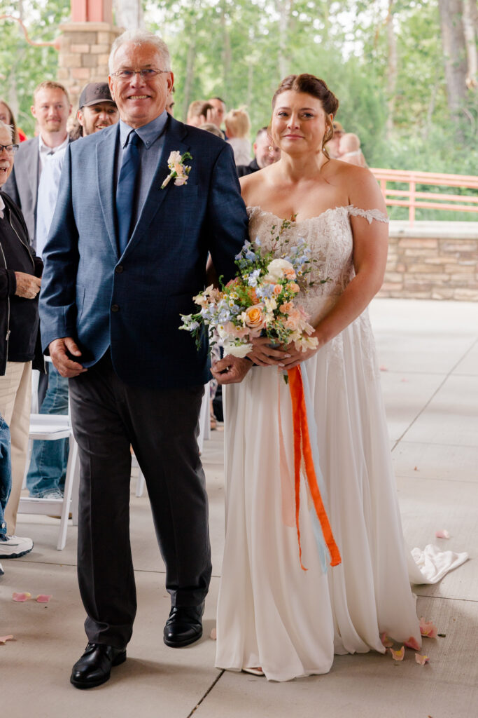 Spring wedding at Barber Park in Boise Idaho