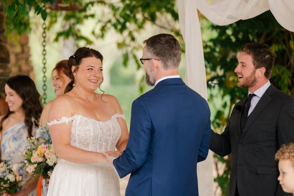 Spring wedding at Barber Park in Boise Idaho