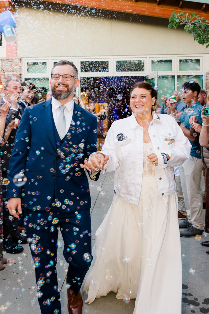 Spring wedding at barber park in boise