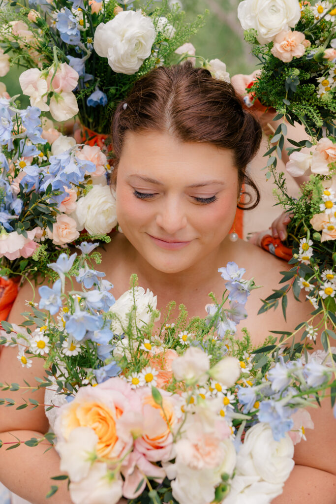 Spring wedding at Barber Park in Boise Idaho
